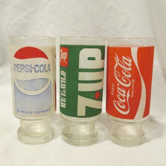 Unknown Other - Vintage Soda Glasses